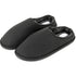 Mens Slip On Fleece Faux Fur Mule Slipper - Grey